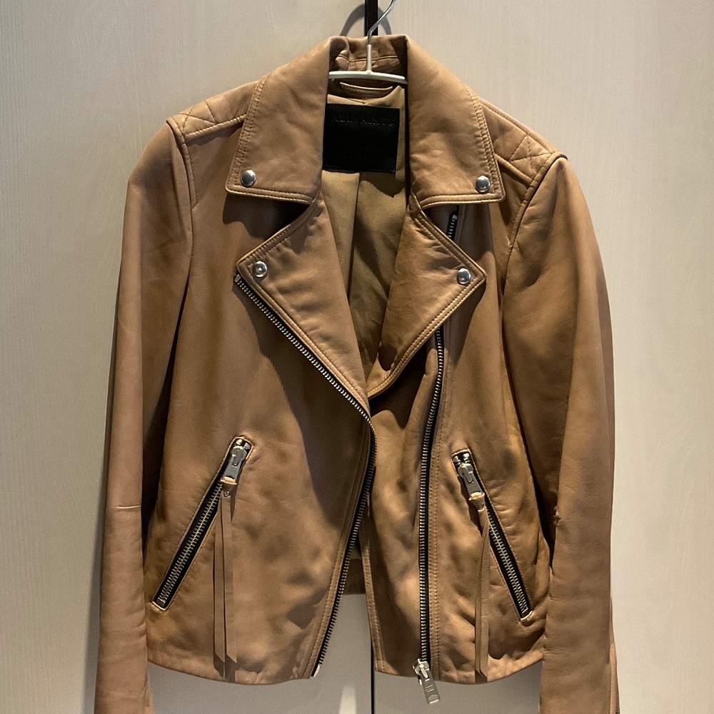All saints leather jacket